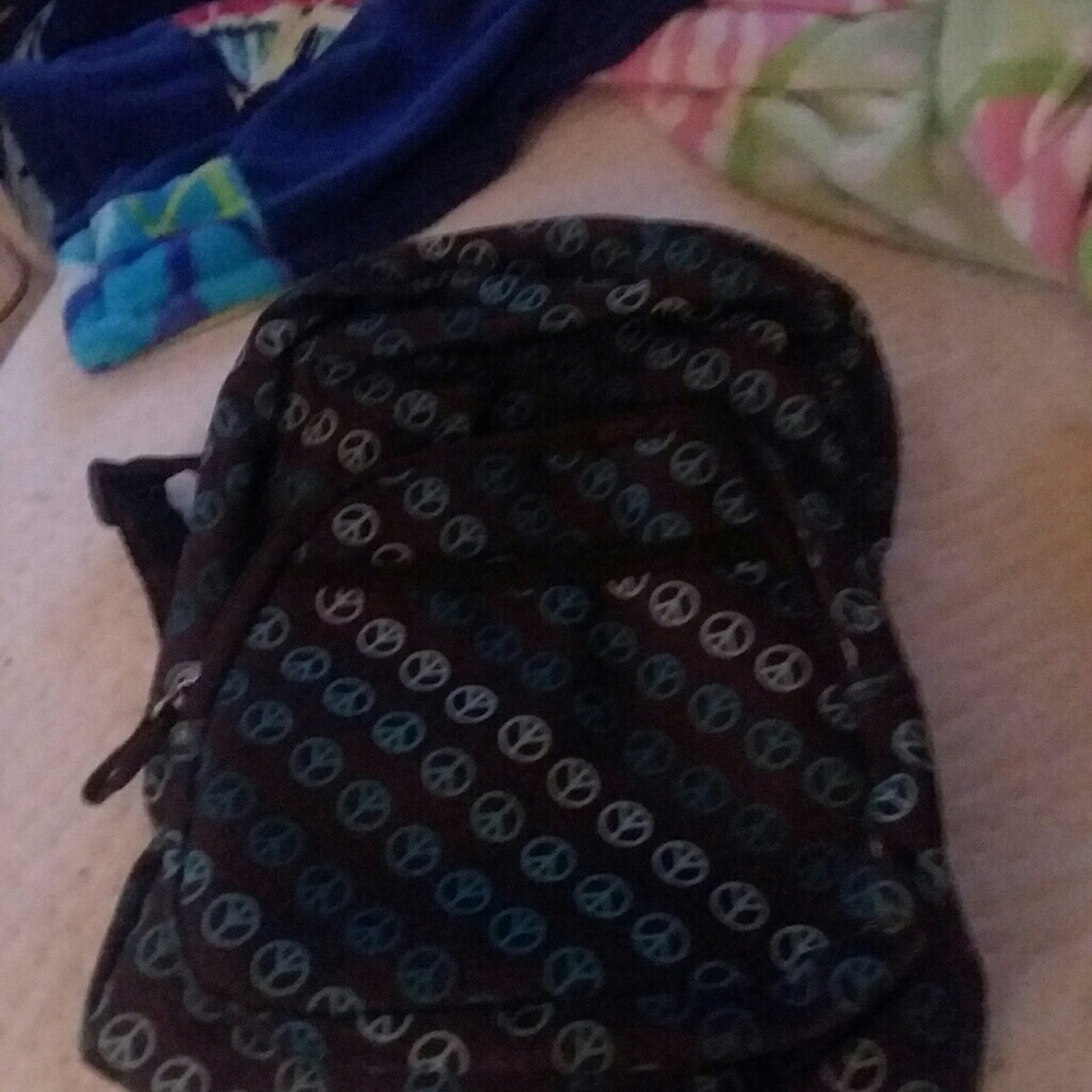 Peace sign small backpack